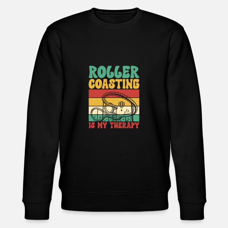 Achterbahn Rollercoaster Freizeitpark - Stanley/Stella Unisex Bio-Sweatshirt CHANGER  - Schwarz