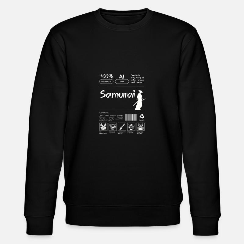 Samurai Beipackzettel - Stanley/Stella Unisex Bio-Sweatshirt CHANGER  - Schwarz