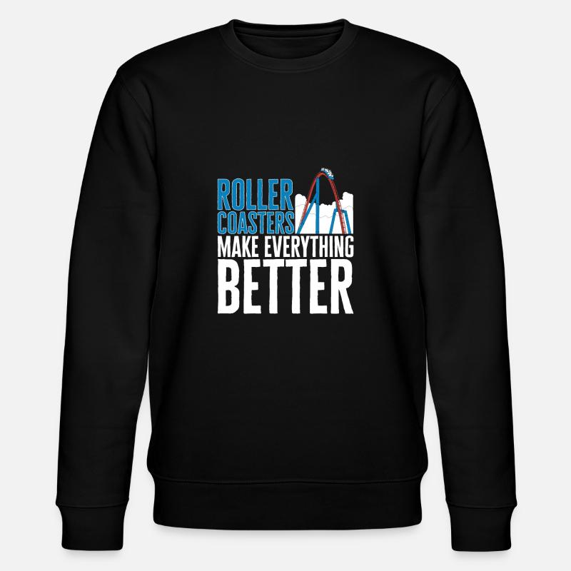 Achterbahn Rollercoaster Freizeitpark - Stanley/Stella Unisex Bio-Sweatshirt CHANGER - Schwarz