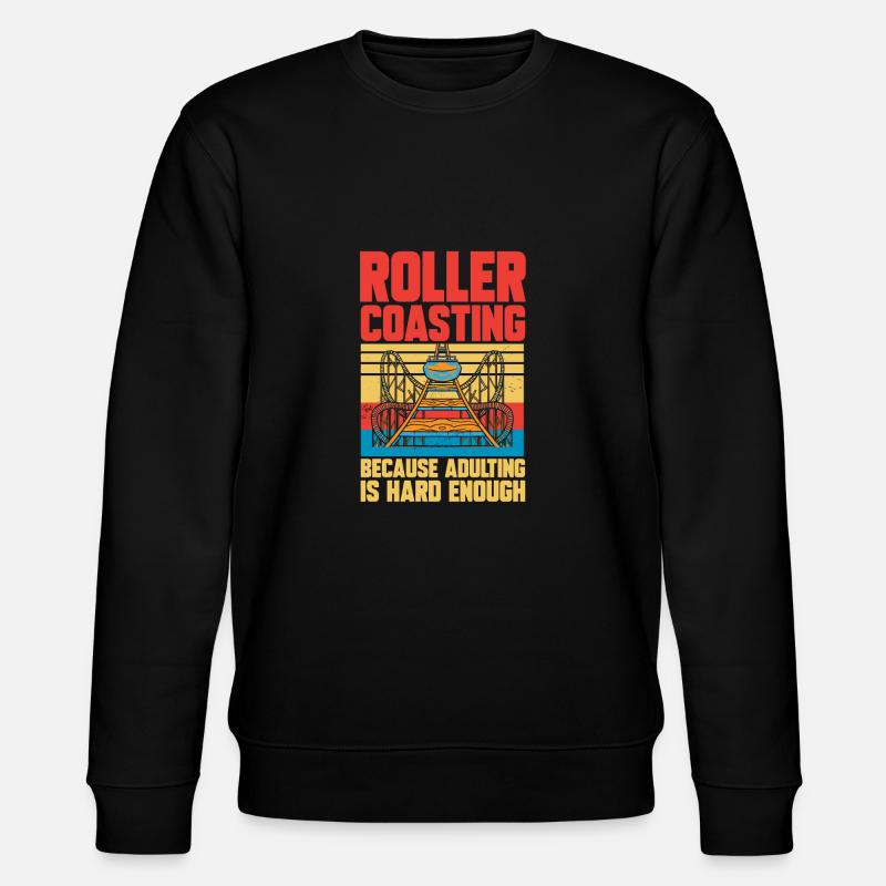 Achterbahn Rollercoaster Freizeitpark - Stanley/Stella Unisex Bio-Sweatshirt CHANGER  - Schwarz