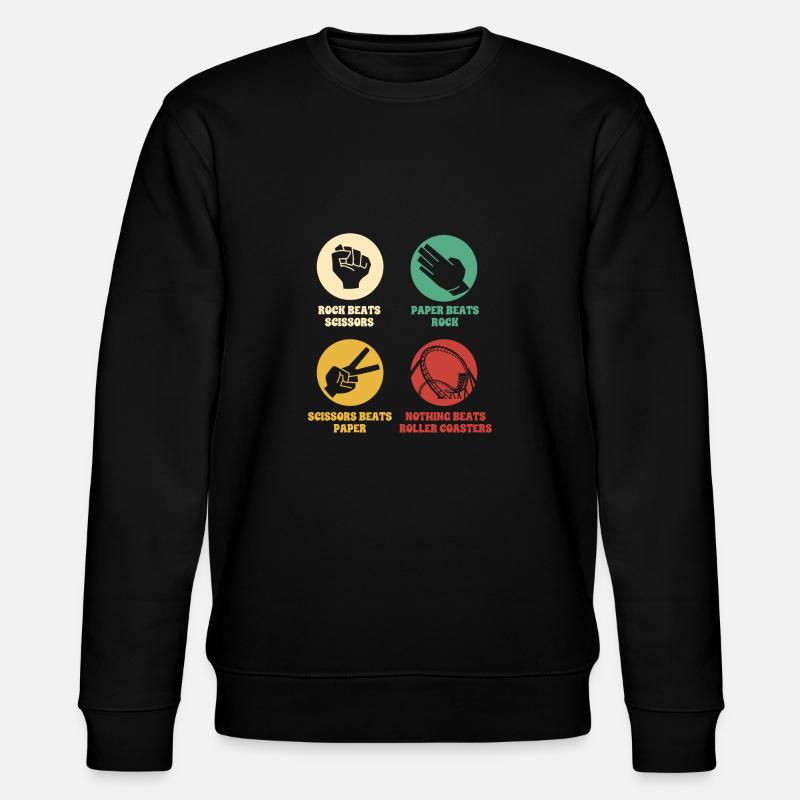 Achterbahn Rollercoaster Freizeitpark - Stanley/Stella Unisex Bio-Sweatshirt CHANGER  - Schwarz