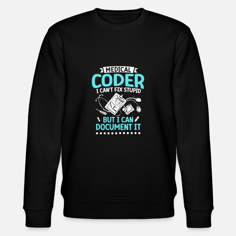Medizinischer Kodierer Kodierfachkraft - Stanley/Stella Unisex Bio-Sweatshirt CHANGER  - Schwarz