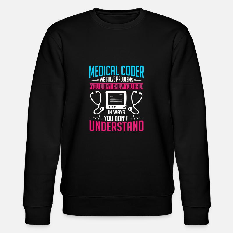 Medizinischer Kodierer Kodierfachkraft - Stanley/Stella Unisex Bio-Sweatshirt CHANGER  - Schwarz