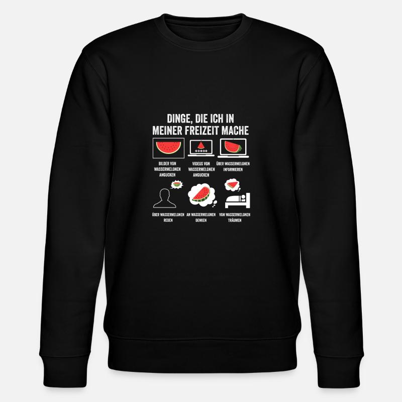 Früchte Wassermelone - Stanley/Stella Unisex Bio-Sweatshirt CHANGER  - Schwarz