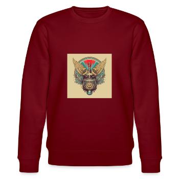 Antique Gramophone 3 Copy Png#2530360 - Stanley/Stella CHANGER Unisex Organic Sweatshirt - burgundy - Front - Nik (191cm) & Marisol (170cm)