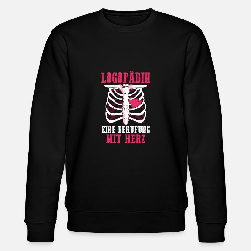 Logopädie Logopädin - Stanley/Stella Unisex Bio-Sweatshirt CHANGER  - Schwarz