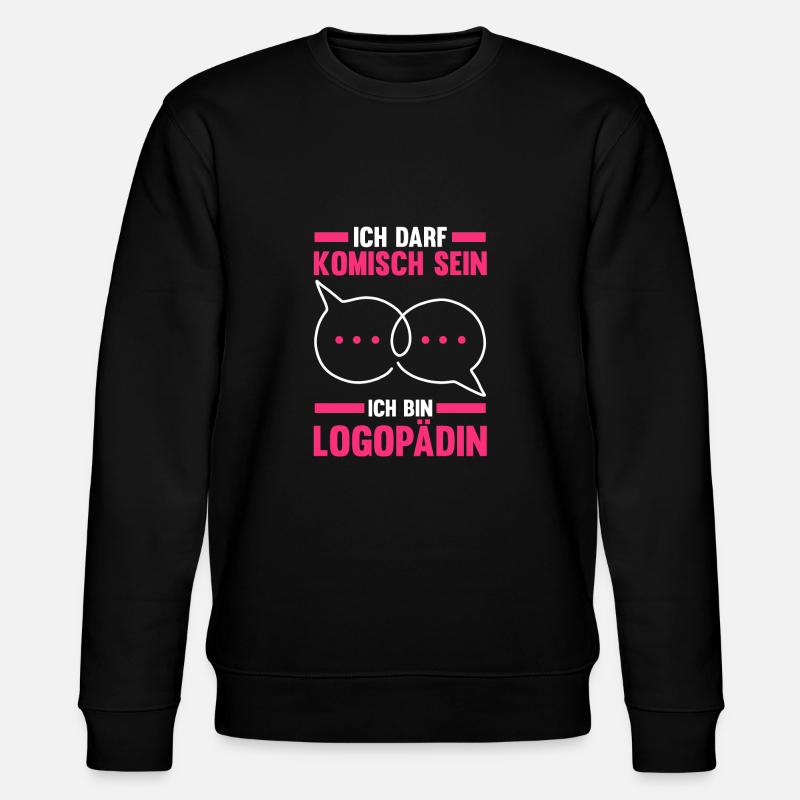 Logopädie Logopädin - Stanley/Stella Unisex Bio-Sweatshirt CHANGER  - Schwarz