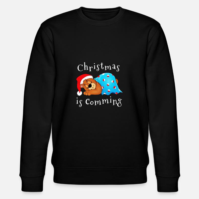 Weihnachten kommt - Stanley/Stella Unisex Bio-Sweatshirt CHANGER  - Schwarz
