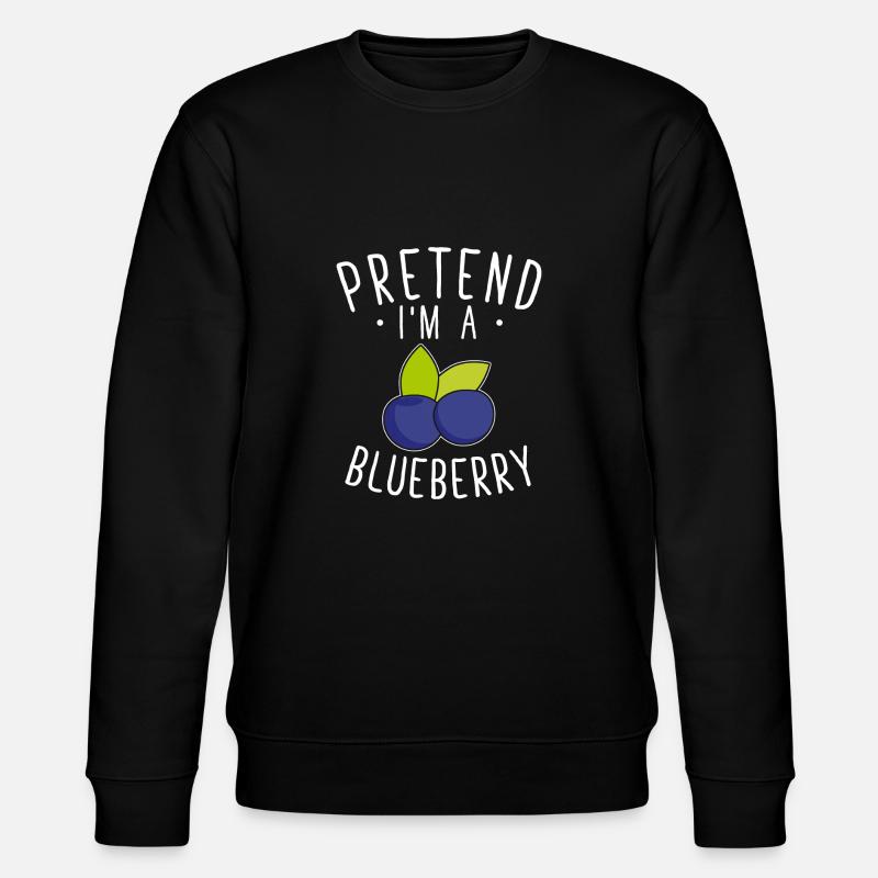 Heidelbeere Frucht Blaubeere - Stanley/Stella Unisex Bio-Sweatshirt CHANGER  - Schwarz