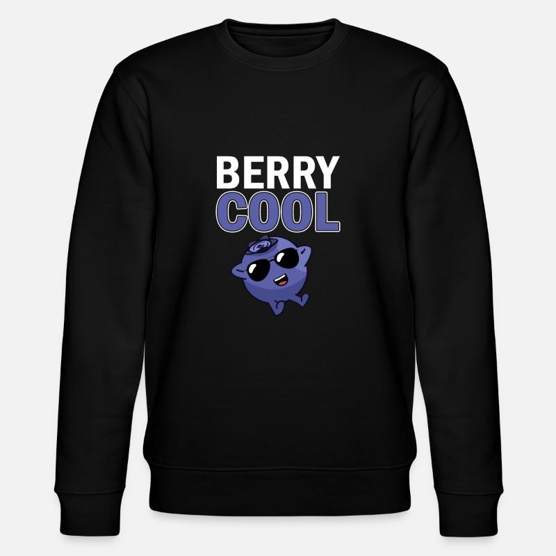 Heidelbeere Frucht Blaubeere - Stanley/Stella Unisex Bio-Sweatshirt CHANGER  - Schwarz