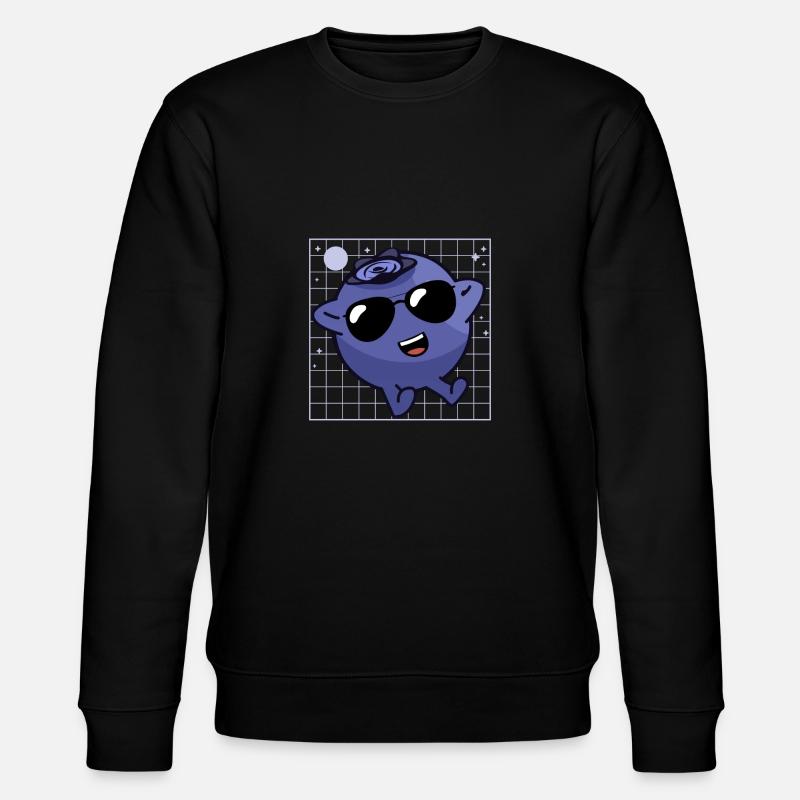 Heidelbeere Frucht Blaubeere - Stanley/Stella Unisex Bio-Sweatshirt CHANGER  - Schwarz