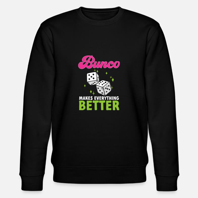Bunco Dice Game - Stanley/Stella CHANGER Unisex Organic Sweatshirt - black