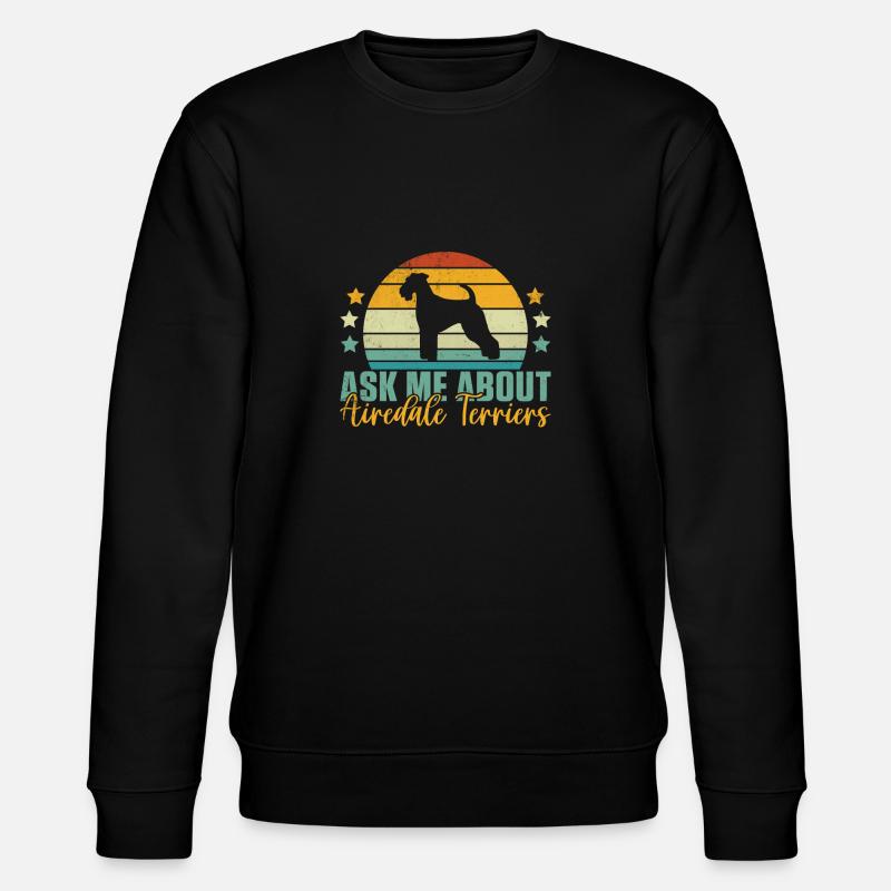 Airedale Terrier Gifts - Stanley/Stella Unisex Bio-Sweatshirt CHANGER  - Schwarz