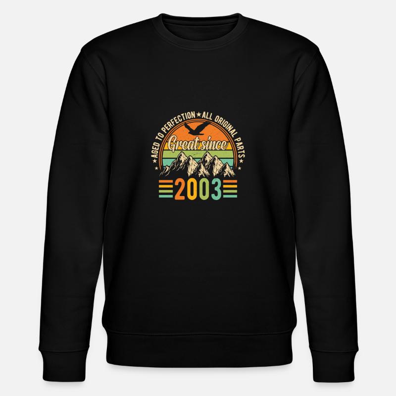 Millésime 2003 Anniversaire - Sweat bio CHANGER Stanley/Stella Unisexe - noir
