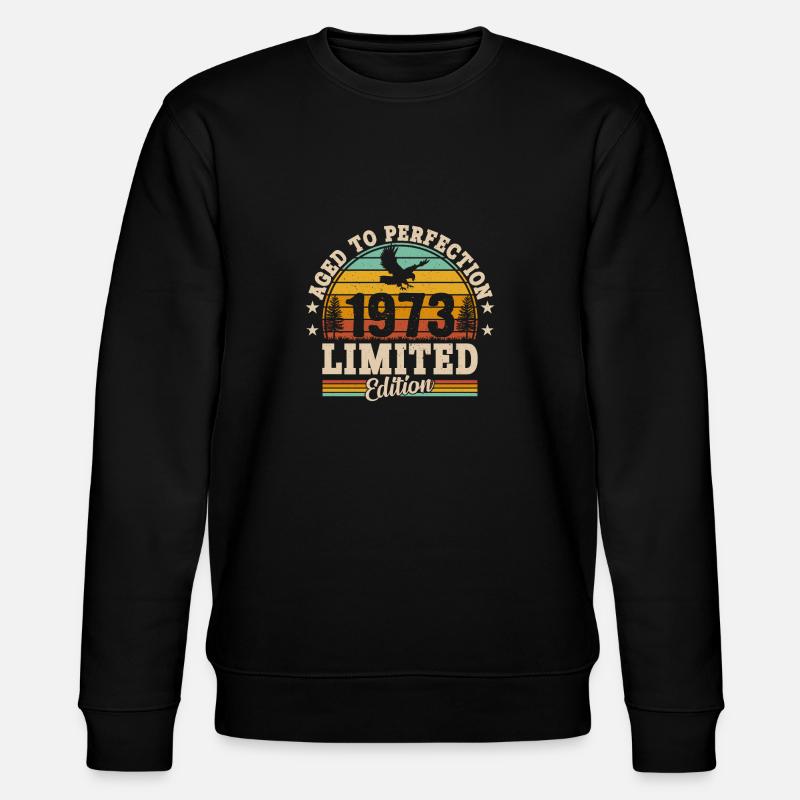 1973 Rétro Anniversaire - Sweat bio CHANGER Stanley/Stella Unisexe - noir
