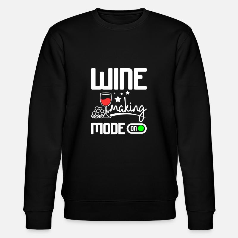 Wine making mode on - Stanley/Stella CHANGER Unisex Organic Sweatshirt - black