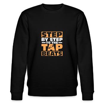 Step By Step To The Tap Beats Tap Dancer Tap Dance - Stanley/Stella CHANGER Unisex Organic Sweatshirt - black - Front - Nik (191cm) & Marisol (170cm)
