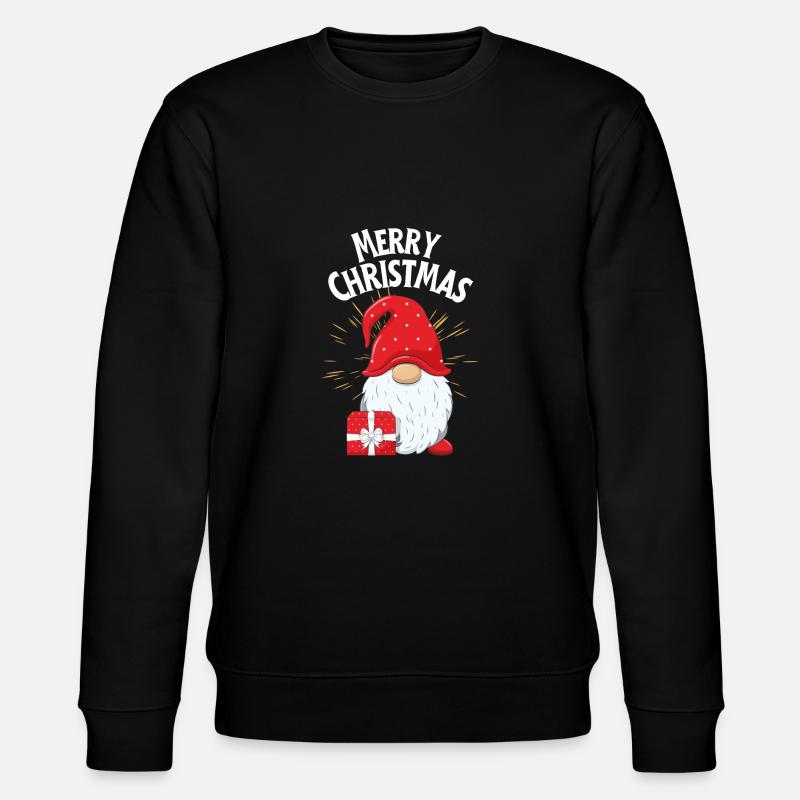 Merry Christmas Zwerg - Stanley/Stella Unisex Bio-Sweatshirt CHANGER  - Schwarz