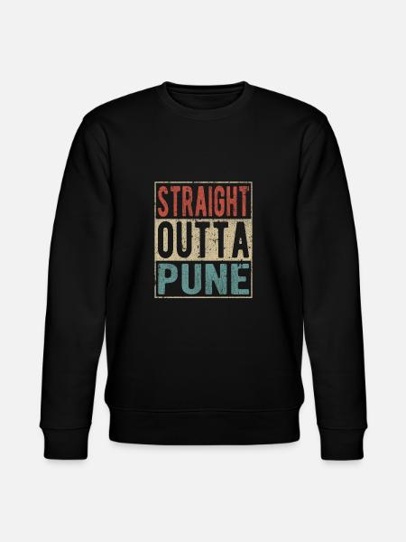 Straight outta Pune - Stanley/Stella CHANGER Unisex Organic Sweatshirt - black