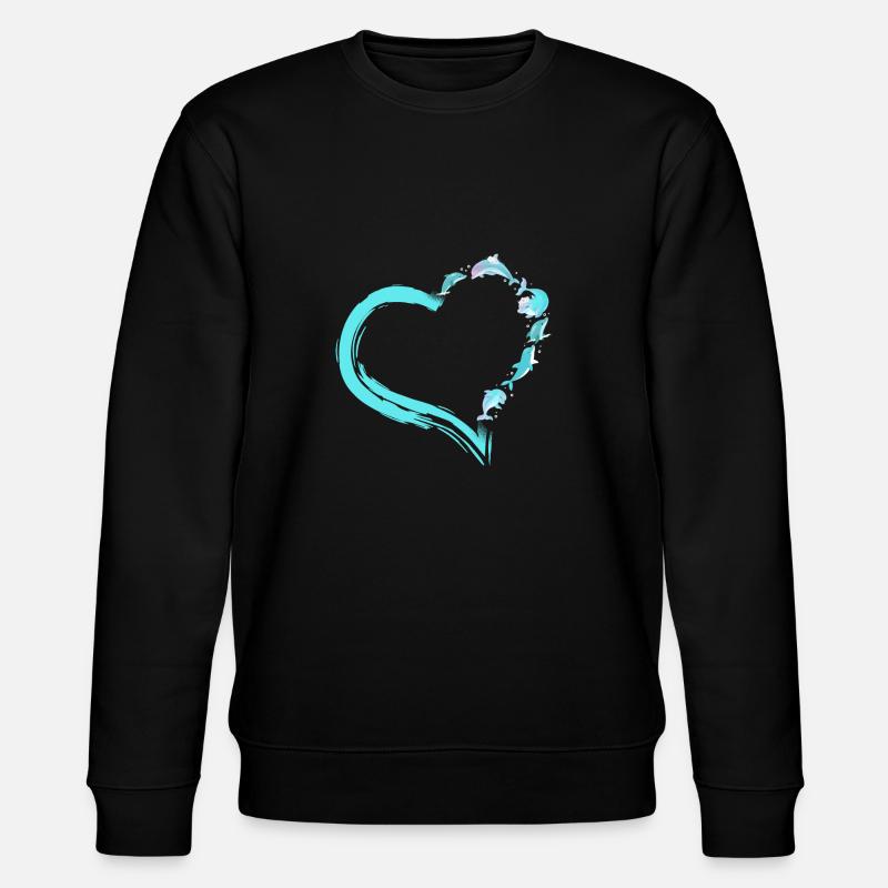 Coeur de dauphin - Sweat bio CHANGER Stanley/Stella Unisexe - noir