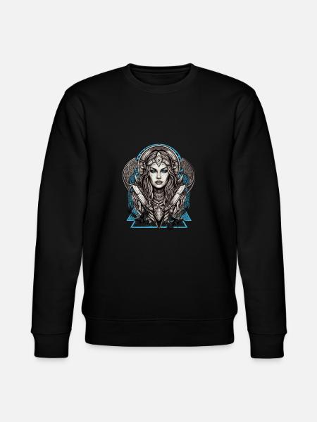 Mythology and Strength The Shieldmaiden - Stanley/Stella CHANGER Unisex Organic Sweatshirt - black