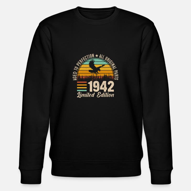 1942 - A legendary year - Stanley/Stella CHANGER Unisex Organic Sweatshirt - black