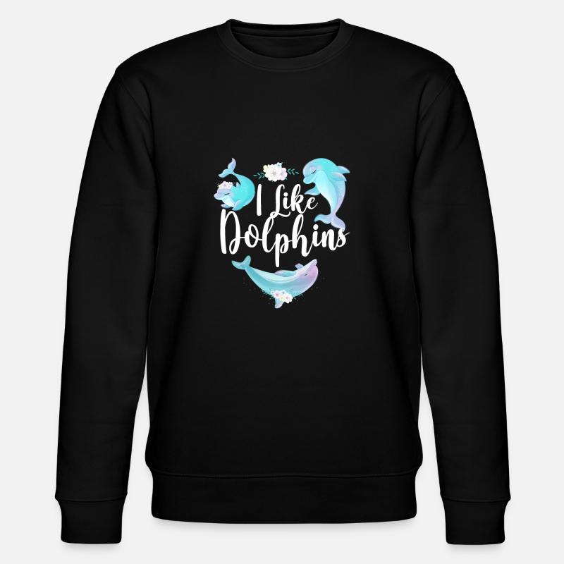 Dauphin J’aime les dauphins - Sweat bio CHANGER Stanley/Stella Unisexe - noir