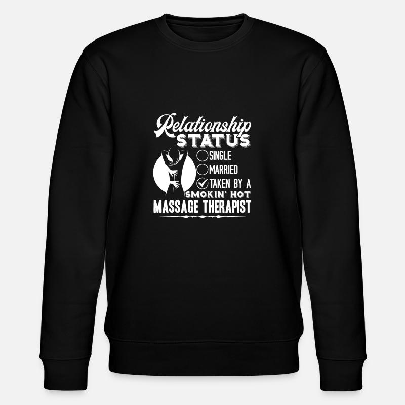 Massage Therapist Relationship Status - Stanley/Stella CHANGER Unisex Organic Sweatshirt - black