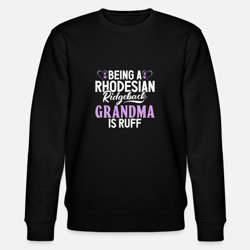 Rhodesian Ridgeback Gifts - Stanley/Stella CHANGER Unisex Organic Sweatshirt - black