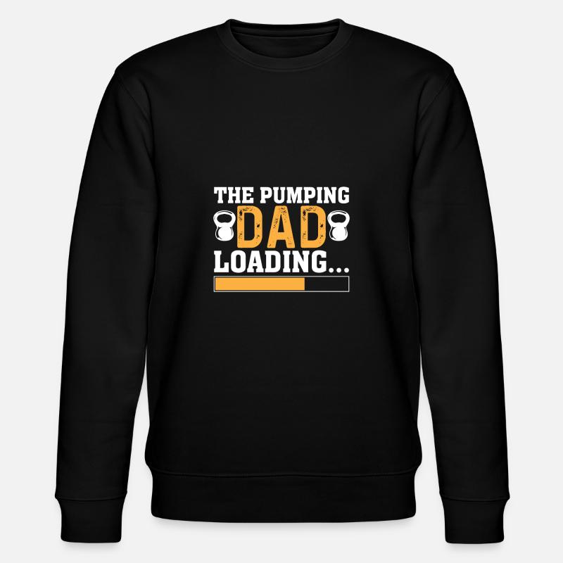The pumping father loading... - Stanley/Stella CHANGER Unisex Organic Sweatshirt - black
