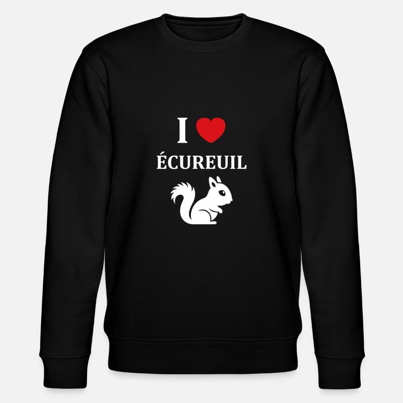 Humour petit écureuil - Sweat bio CHANGER Stanley/Stella Unisexe - noir