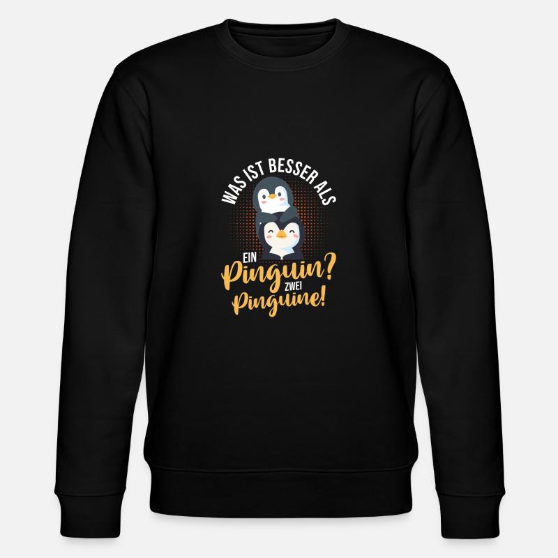 Pinguin - Stanley/Stella Unisex Bio-Sweatshirt CHANGER  - Schwarz