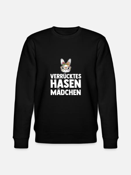 Kaninchen Hase - Stanley/Stella Unisex Bio-Sweatshirt CHANGER - Schwarz