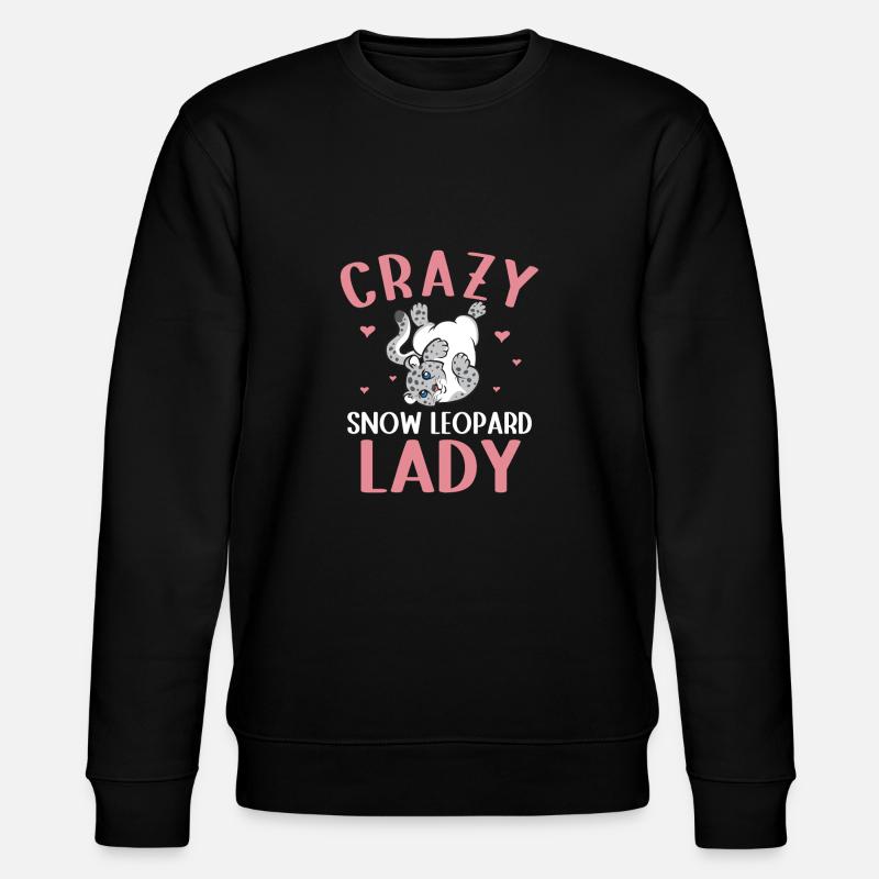 Schneeleopard - Stanley/Stella Unisex Bio-Sweatshirt CHANGER  - Schwarz