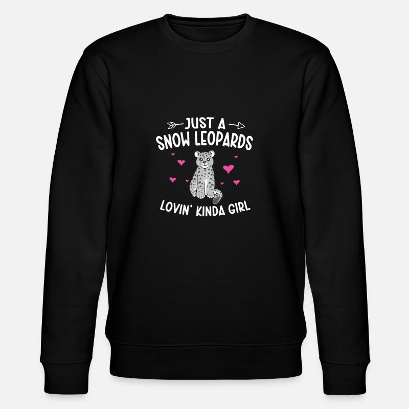 Snow leopard - Stanley/Stella CHANGER Unisex Organic Sweatshirt - black