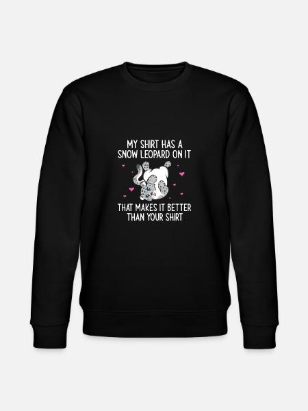 Schneeleopard - Stanley/Stella Unisex Bio-Sweatshirt CHANGER  - Schwarz