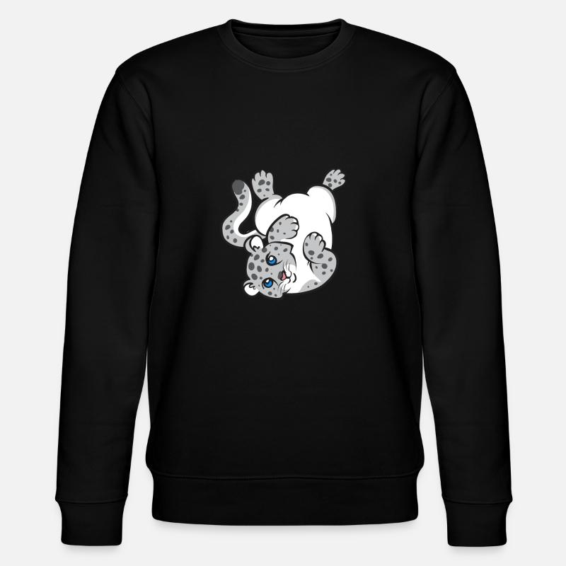Schneeleopard - Stanley/Stella Unisex Bio-Sweatshirt CHANGER  - Schwarz