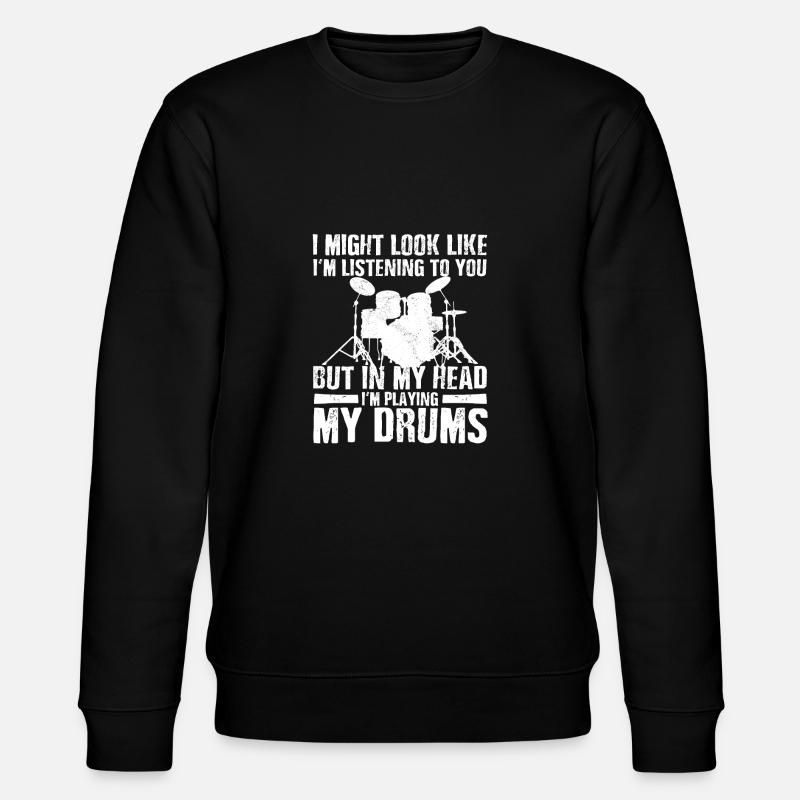 Drummer Drummer Drum Gift - Stanley/Stella CHANGER Unisex Organic Sweatshirt - black