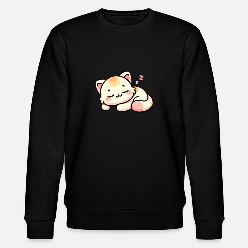 Schlafende Katze - Stanley/Stella Unisex Bio-Sweatshirt CHANGER  - Schwarz