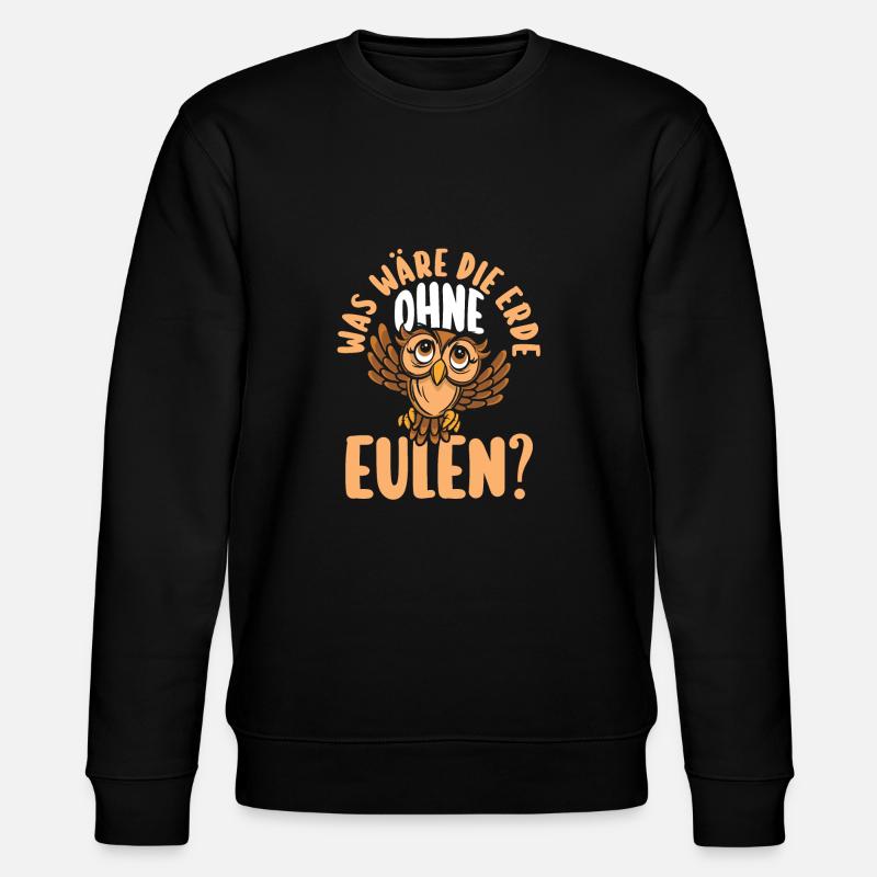 Eulen - Stanley/Stella Unisex Bio-Sweatshirt CHANGER  - Schwarz
