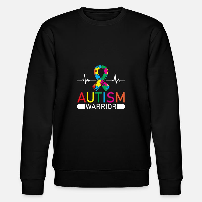 Autism Warrior Autistisches - Stanley/Stella Unisex Bio-Sweatshirt CHANGER  - Schwarz