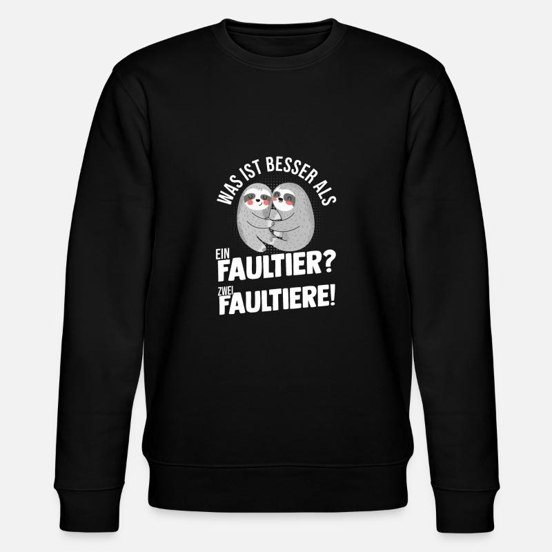 Faultier - Stanley/Stella Unisex Bio-Sweatshirt CHANGER  - Schwarz
