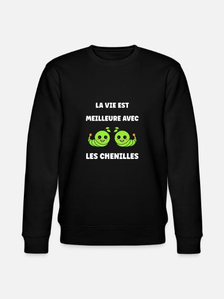 Chenilles insecte Amour petite chenille - Sweat bio CHANGER Stanley/Stella Unisexe - noir