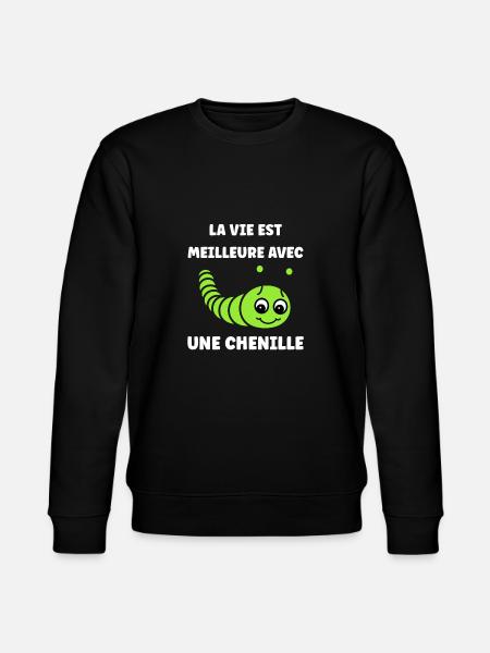 Chenilles insecte Amour petite chenille - Sweat bio CHANGER Stanley/Stella Unisexe - noir