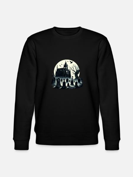 Enigmatic Gothic Cemetery: Misty Moonlight - Stanley/Stella CHANGER Unisex Organic Sweatshirt - black