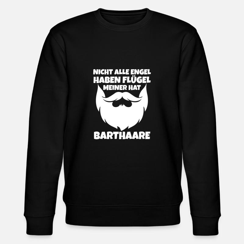 Bärtig Bartträger Schnurrbart Bart - Stanley/Stella Unisex Bio-Sweatshirt CHANGER  - Schwarz
