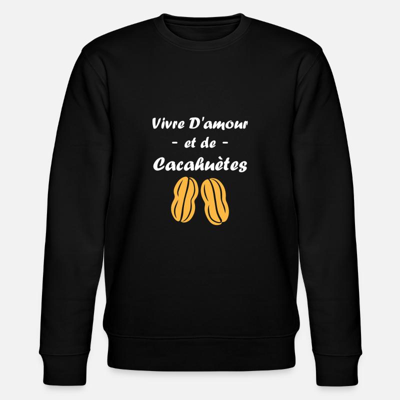Cacahuètes Humour petite cacahuète - Sweat bio CHANGER Stanley/Stella Unisexe - noir