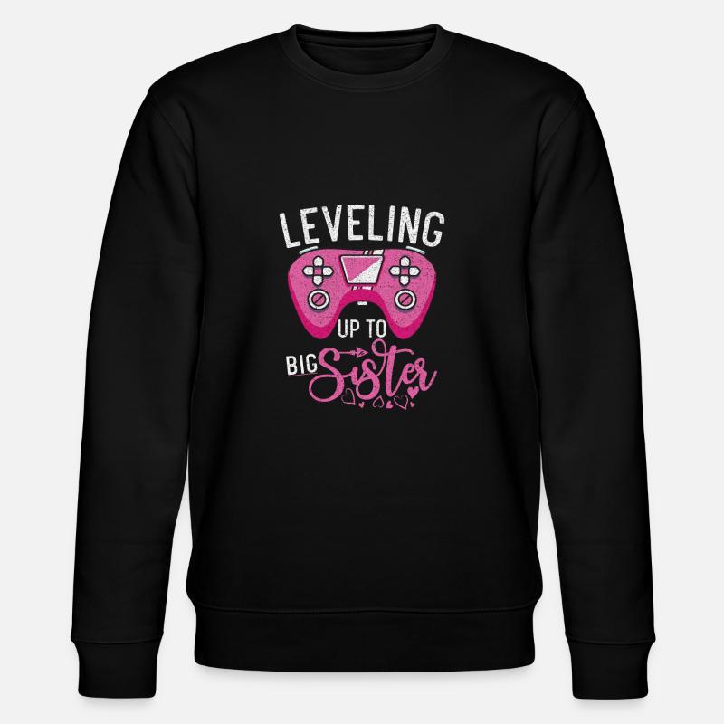 Big Sister Gift - Stanley/Stella CHANGER Unisex Organic Sweatshirt - black