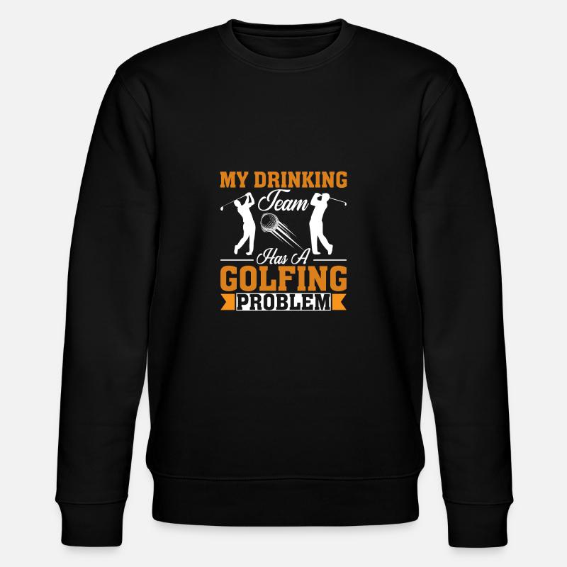 Mein Trinker-Team Hat Ein Golf-Problem - Stanley/Stella Unisex Bio-Sweatshirt CHANGER  - Schwarz