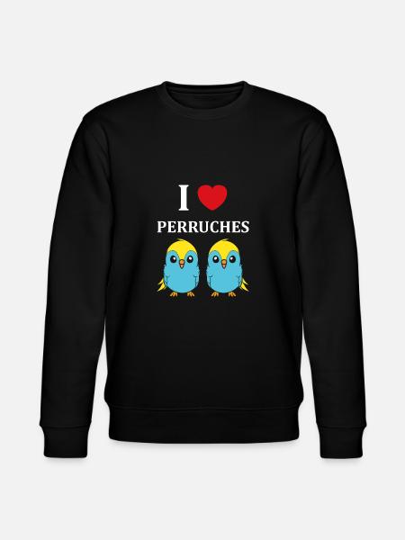 Oiseaux perruches humour petite perruche - Sweat bio CHANGER Stanley/Stella Unisexe - noir